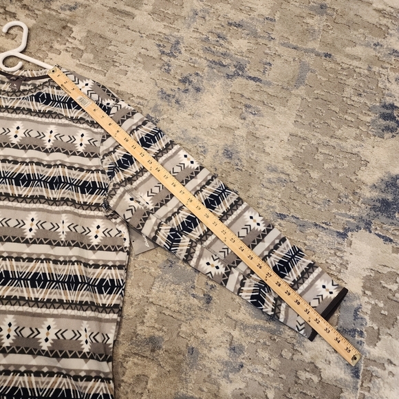 NWT Eddie Bauer Fleece Pullover Size XL Grey Blue Fairisle Aztec Winter - Picture 4 of 14